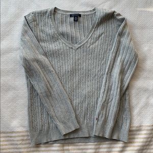Tommy Hilfiger Gray Cable Knit Sweater